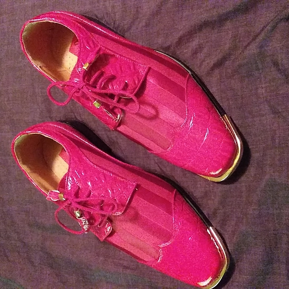 Boy red dress shoes